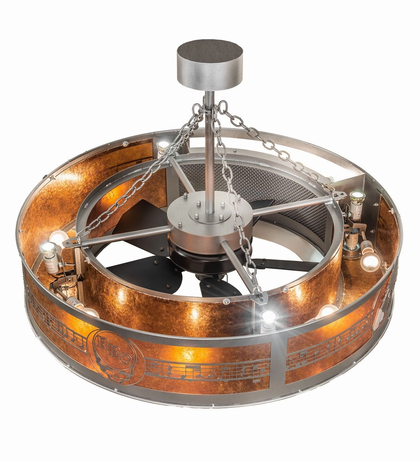 Personalized 14 Light Chandel-Air Natural Iron Fandeliers at discount prices