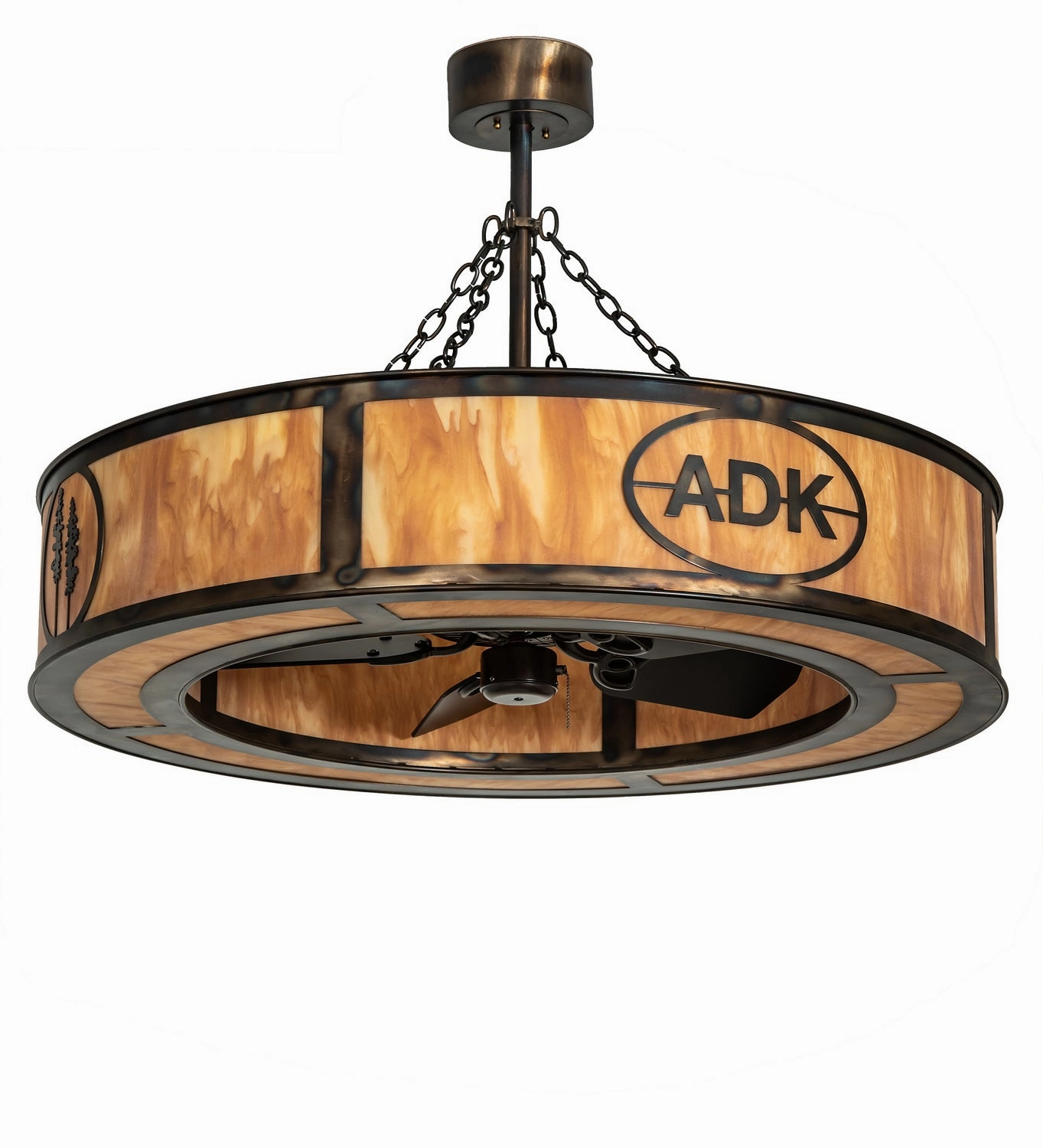 Personalized Eight Light Chandel-Air Fandeliers at discount prices