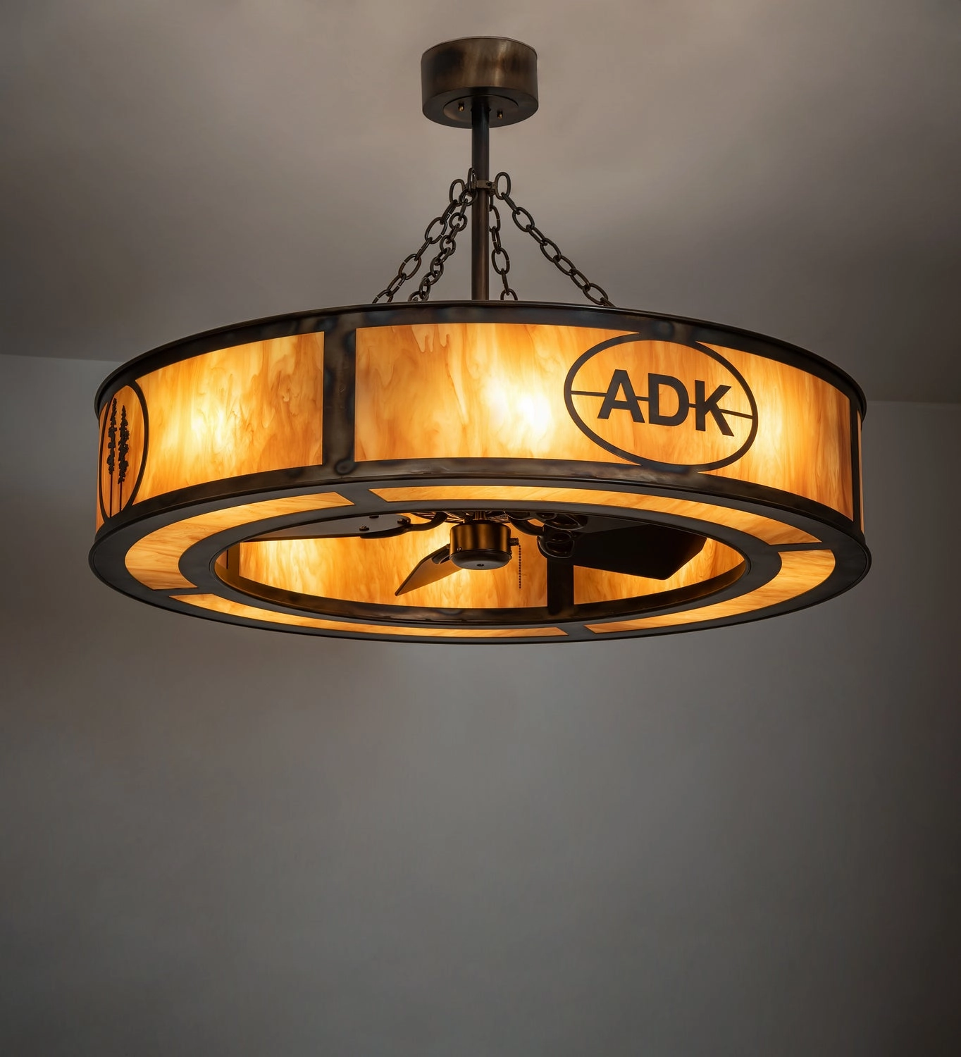 Personalized Eight Light Chandel-Air Fandeliers at discount prices