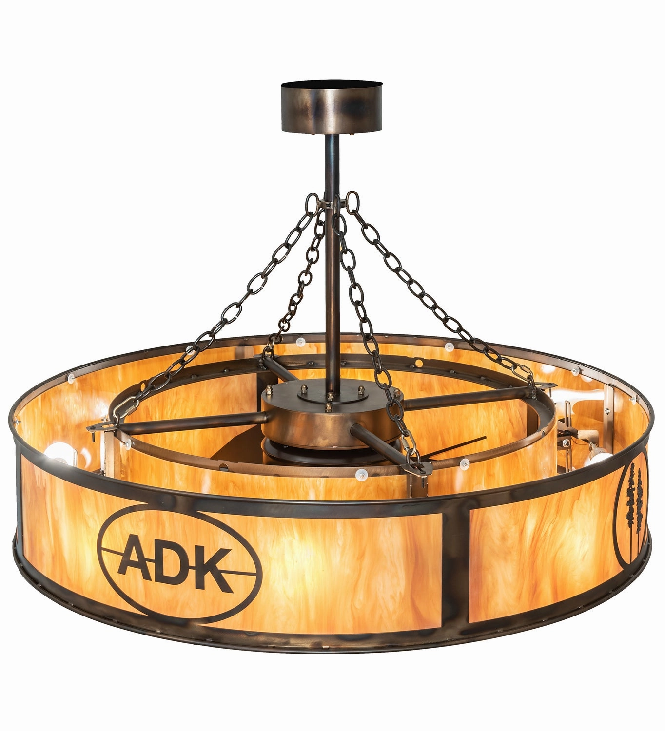 Personalized Eight Light Chandel-Air Fandeliers at discount prices