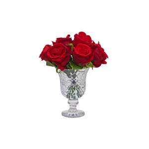Petite Red Rose Bouquet Artificial Flowers Spring Refresh