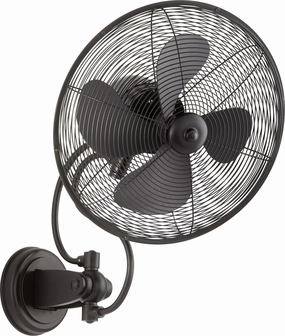 Piazza Patio Fan Textured Black Wall Fans Cooling Combo
