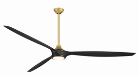Pierce 84"Ceiling Fan Legacy Brass W/Coal Large Fans FANS best price