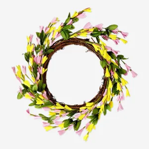 Pink and yellow wreath Home Decor clearance sale