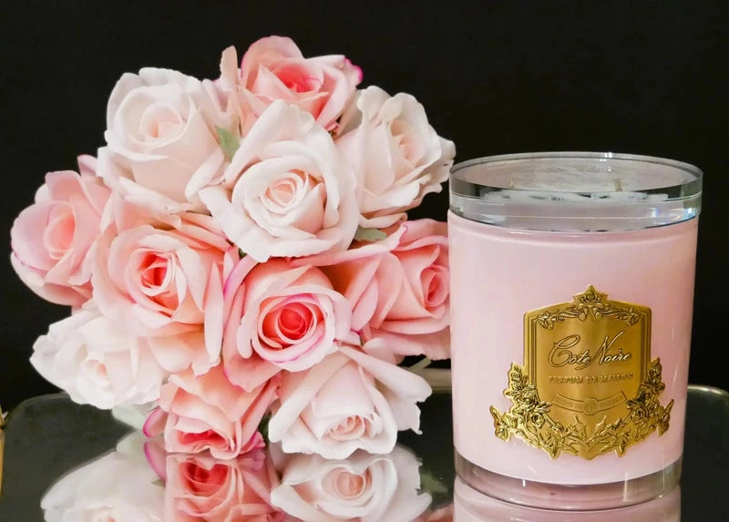Pink Champagne Candle Gold 450g
