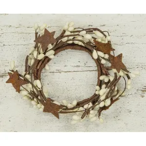 Pip Berry Ring With Stars Ivory 2" Unique Seasonal Decor store