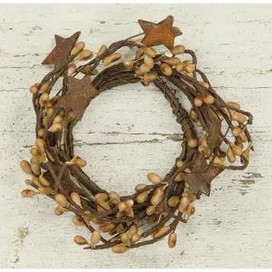 Pip Berry Ring With Stars Teastain 2" Sale on Holiday Decorations