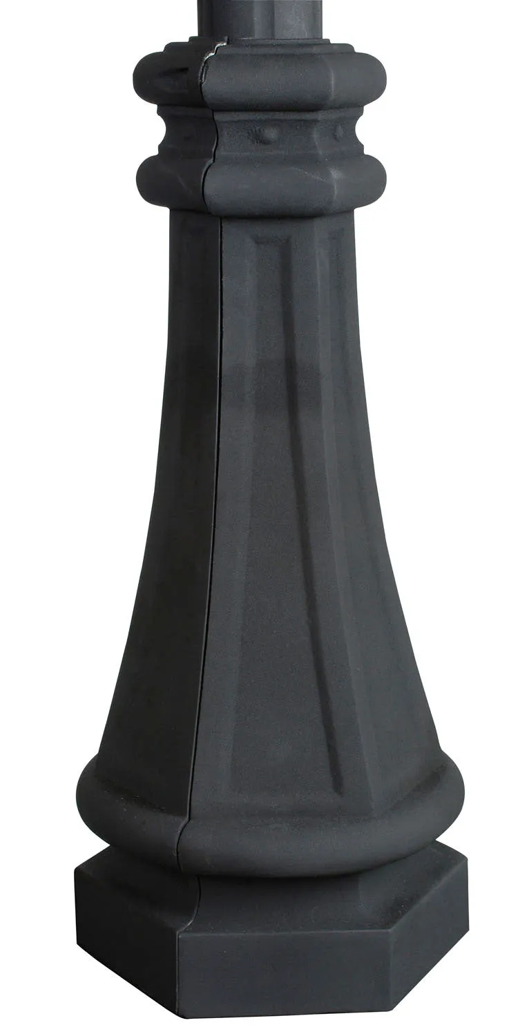 Pole Wrap 22.5" Fluted Direct Burial Post Wrap in Textured Black Outdoor Ceiling Fans discount