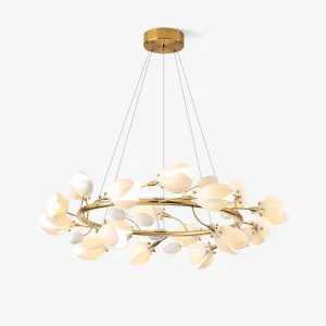 Porcelain Magnolia Chandelier Stylish Living Room Lights