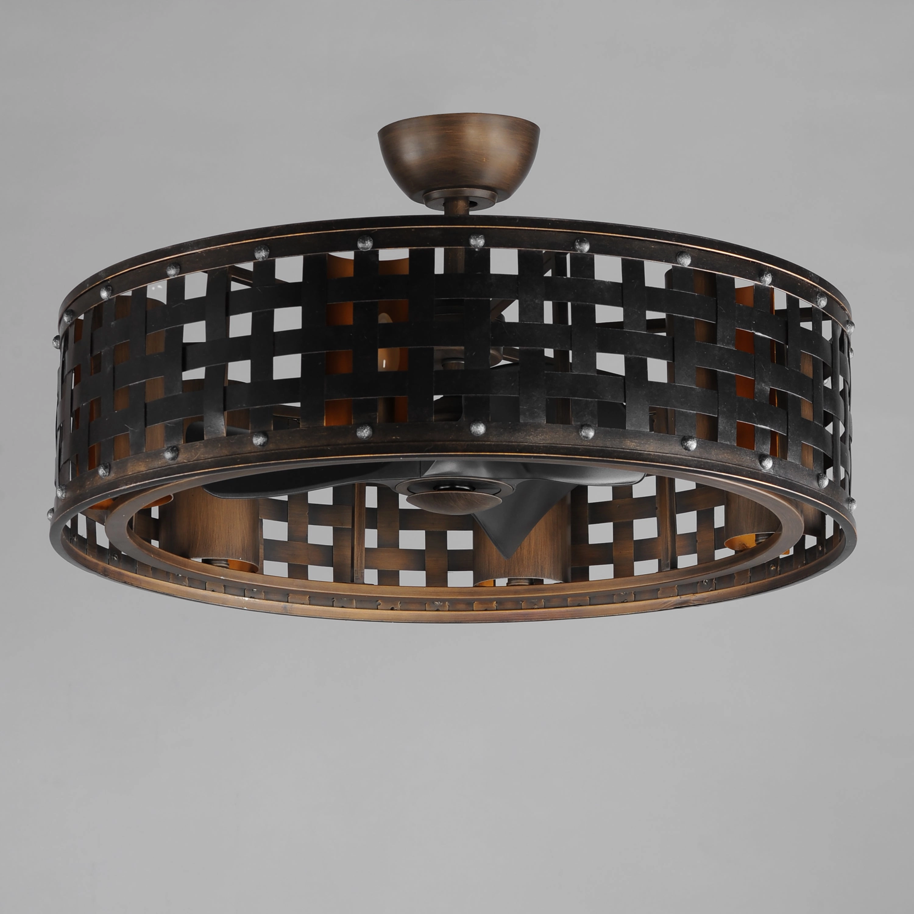 Portcullis LED Fandelight Bronze Gilt Fandeliers at discount prices
