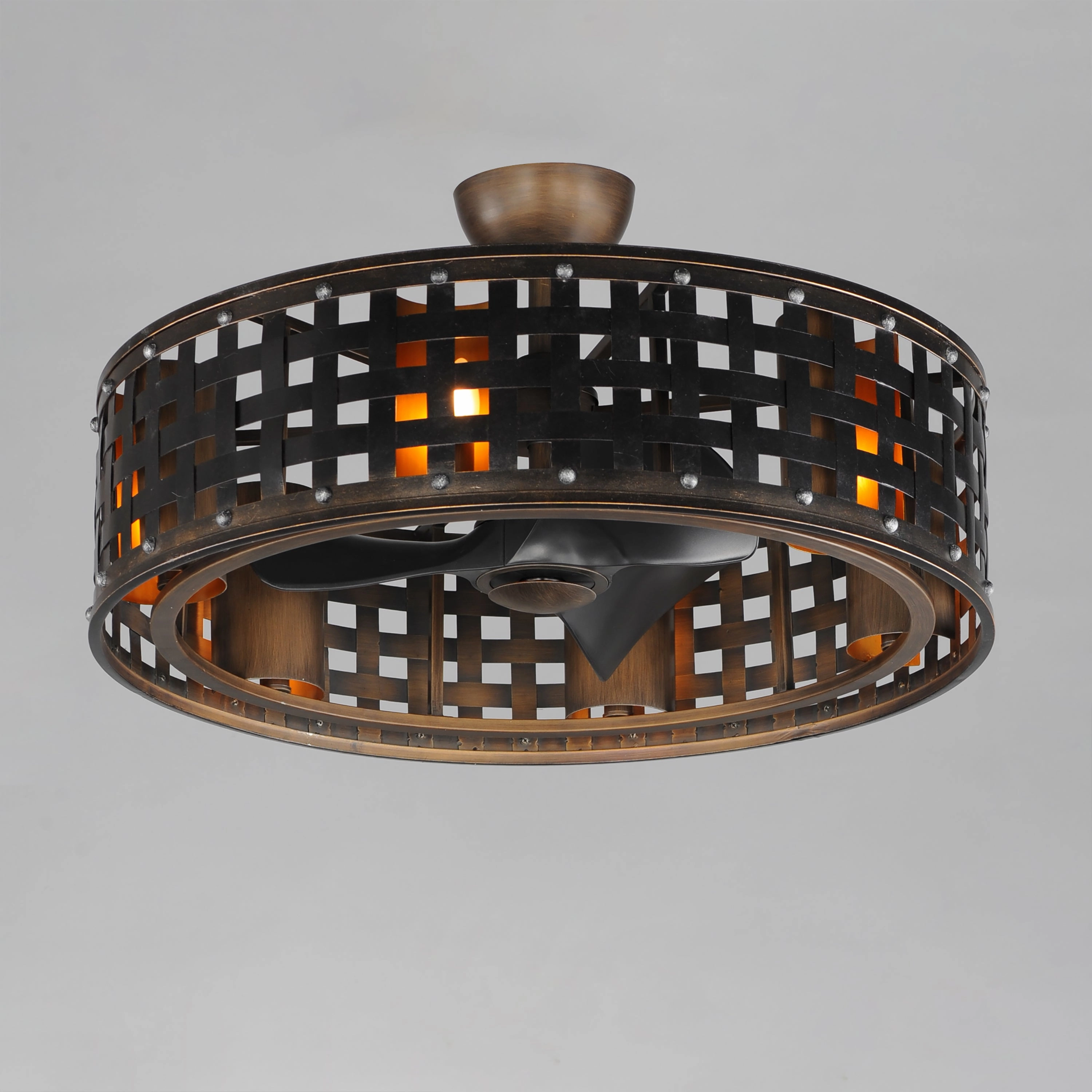 Portcullis LED Fandelight Bronze Gilt Fandeliers at discount prices