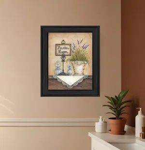 Powder Room 3 Black Framed Print Wall Art Discount Wall Decor Sets