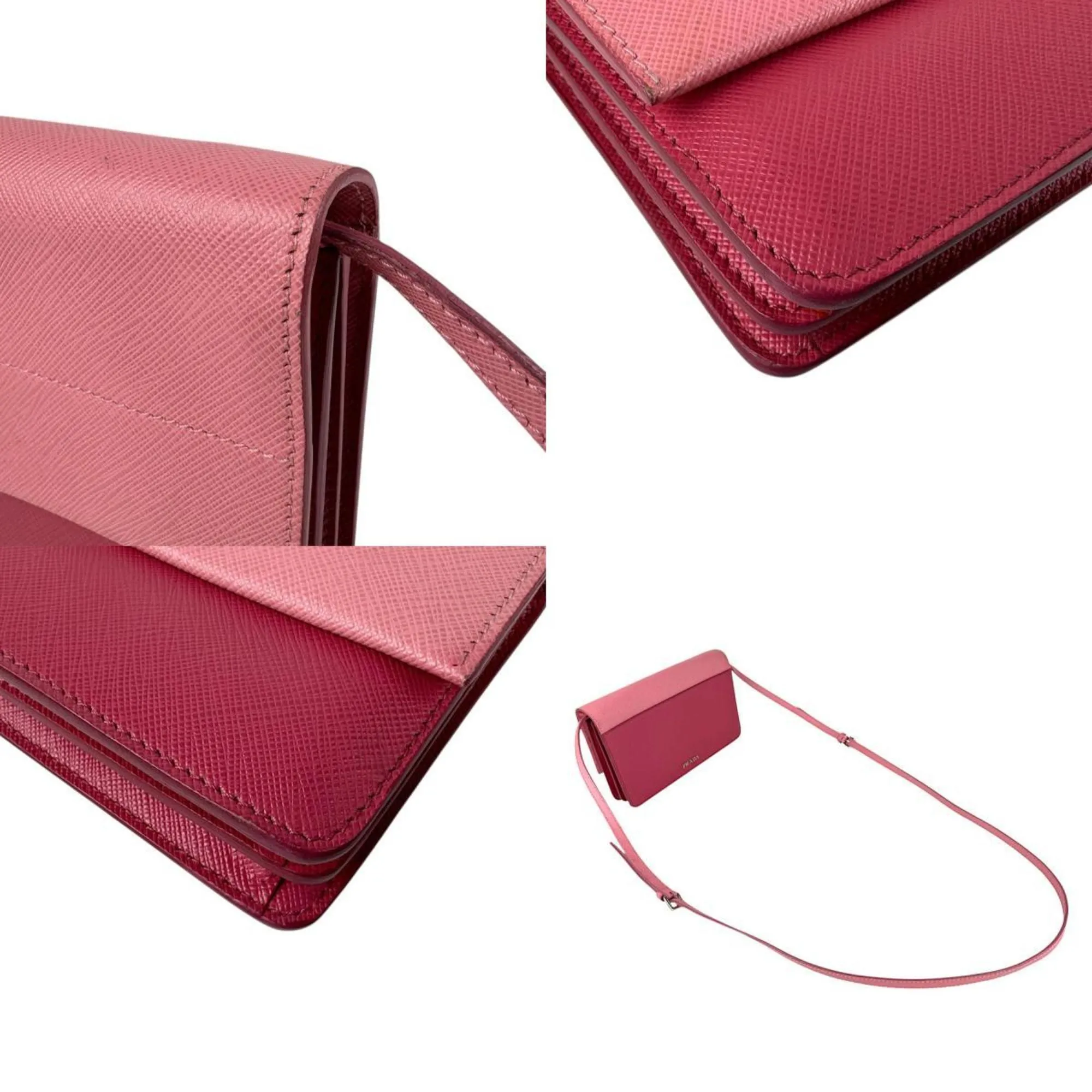 Prada Leather Chain/Shoulder Wallet (Pre-Owned)