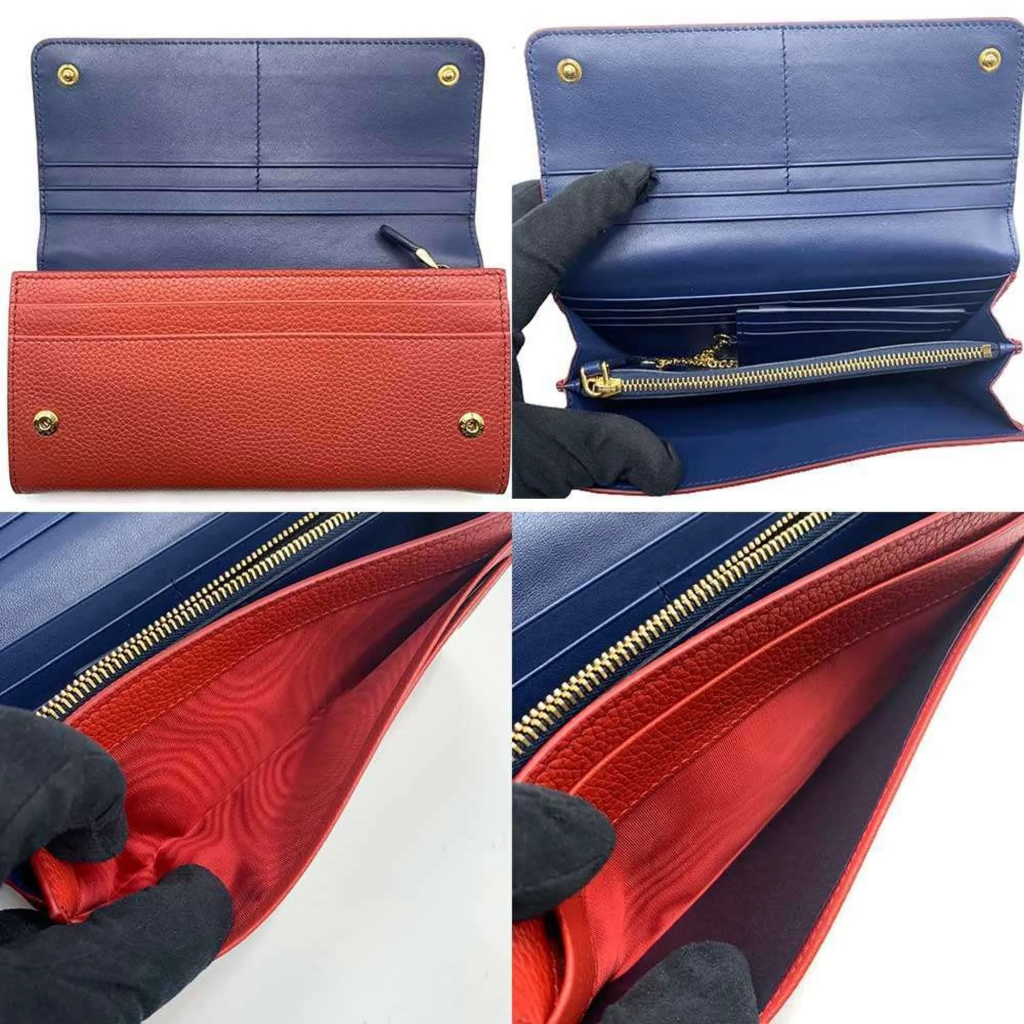 Prada Leather Long Wallet (Bi-Fold) (Pre-Owned)