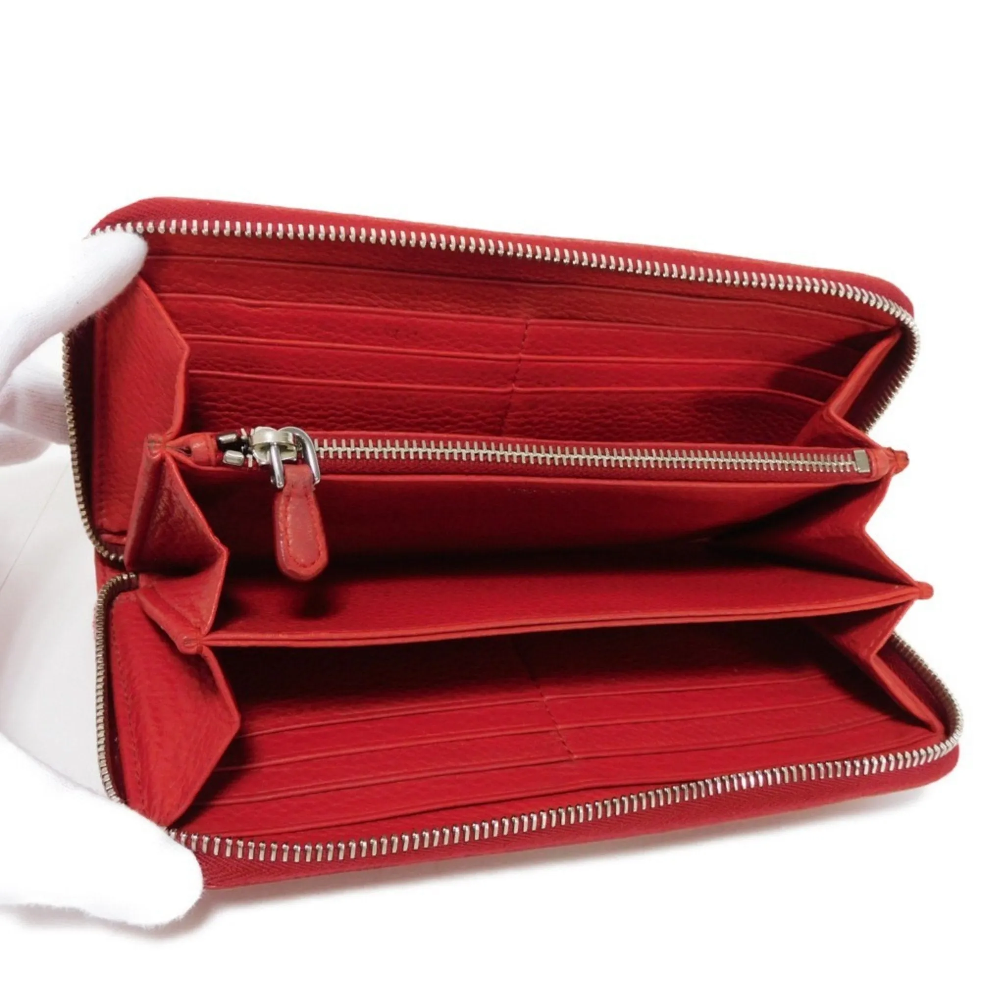 Prada Leather Long Wallet (Bi-Fold) (Pre-Owned)