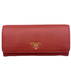 Prada Leather Long Wallet (Bi-Fold) (Pre-Owned)