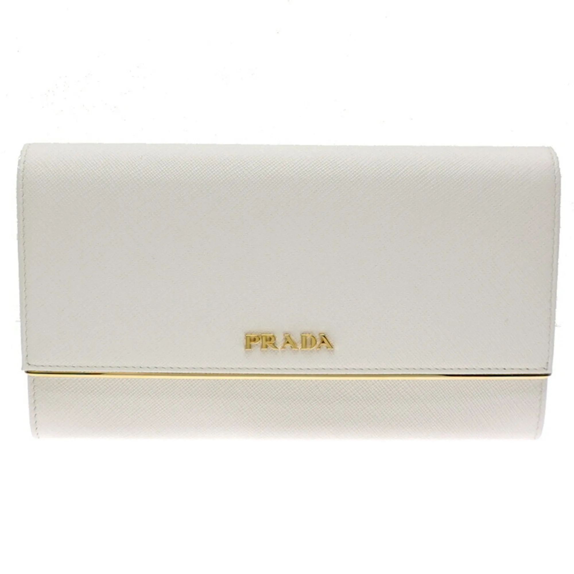 Prada Leather Long Wallet (Bi-Fold) (Pre-Owned)