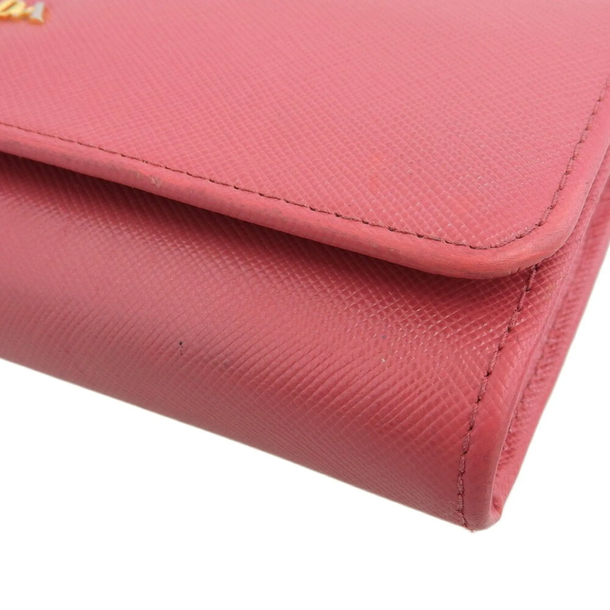 Prada Leather Long Wallet (Bi-Fold) (Pre-Owned)