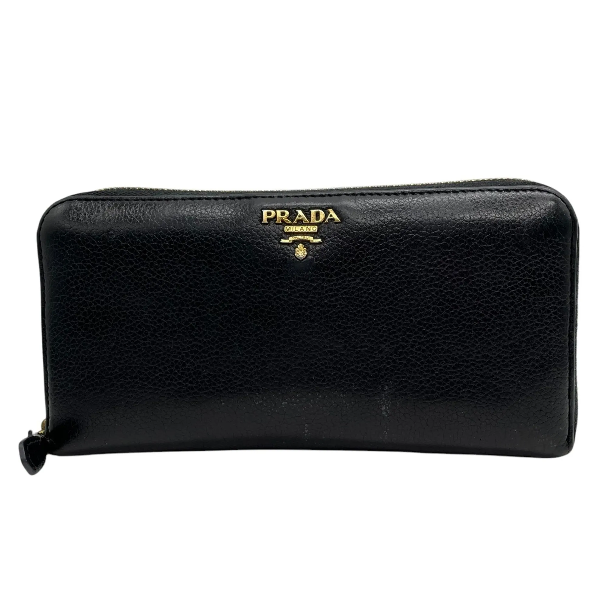 Prada Leather Long Wallet (Bi-Fold) (Pre-Owned)