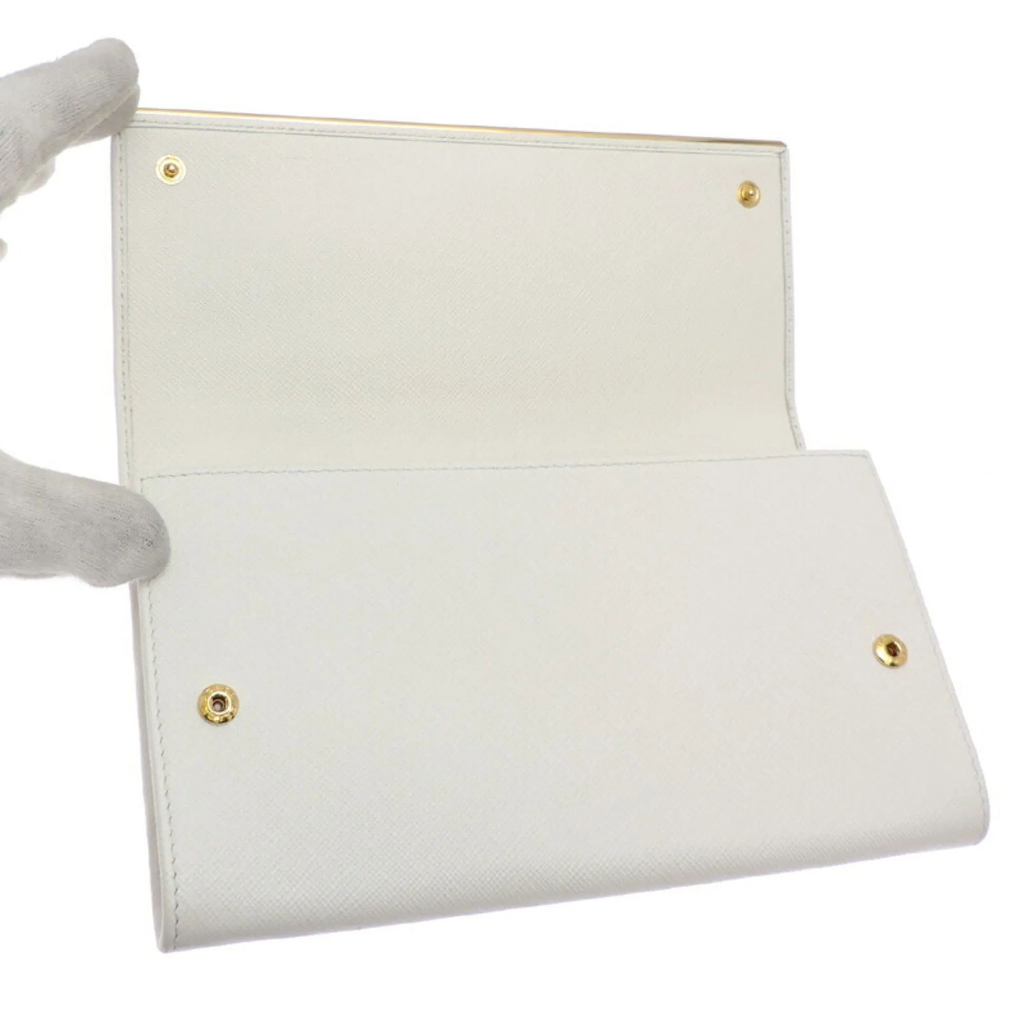 Prada Leather Long Wallet (Bi-Fold) (Pre-Owned)