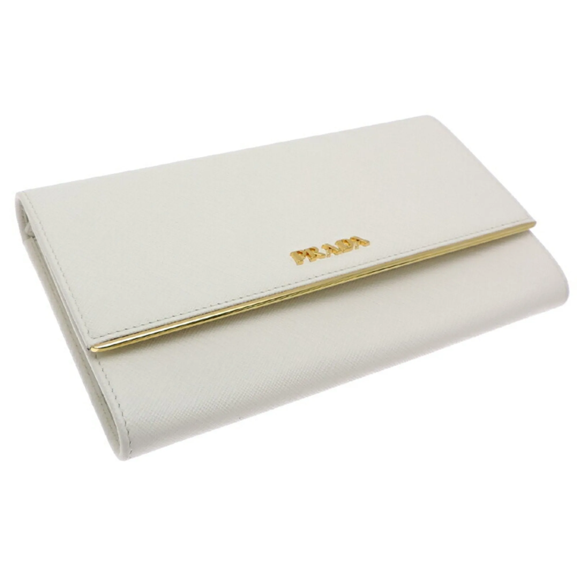 Prada Leather Long Wallet (Bi-Fold) (Pre-Owned)