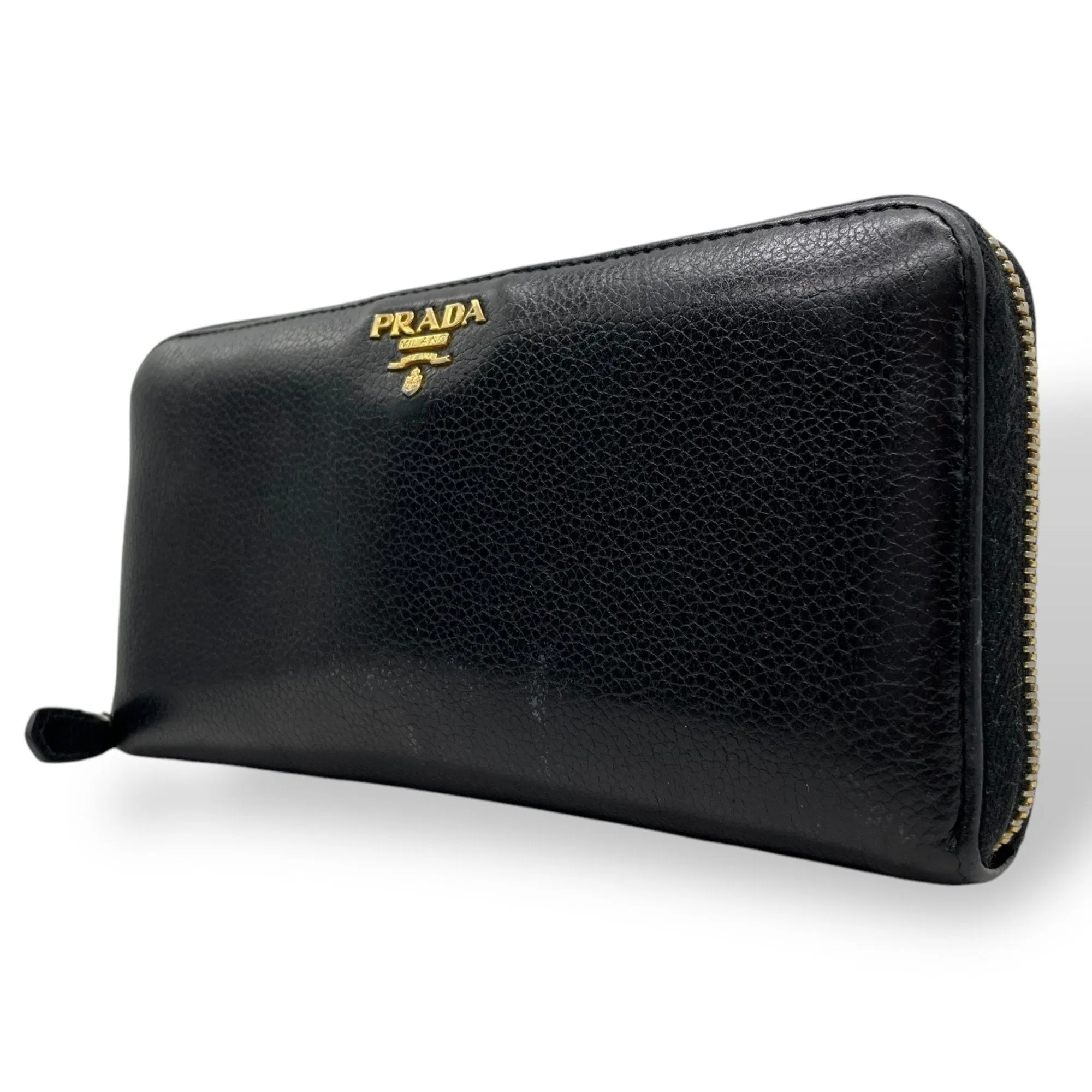 Prada Leather Long Wallet (Bi-Fold) (Pre-Owned)