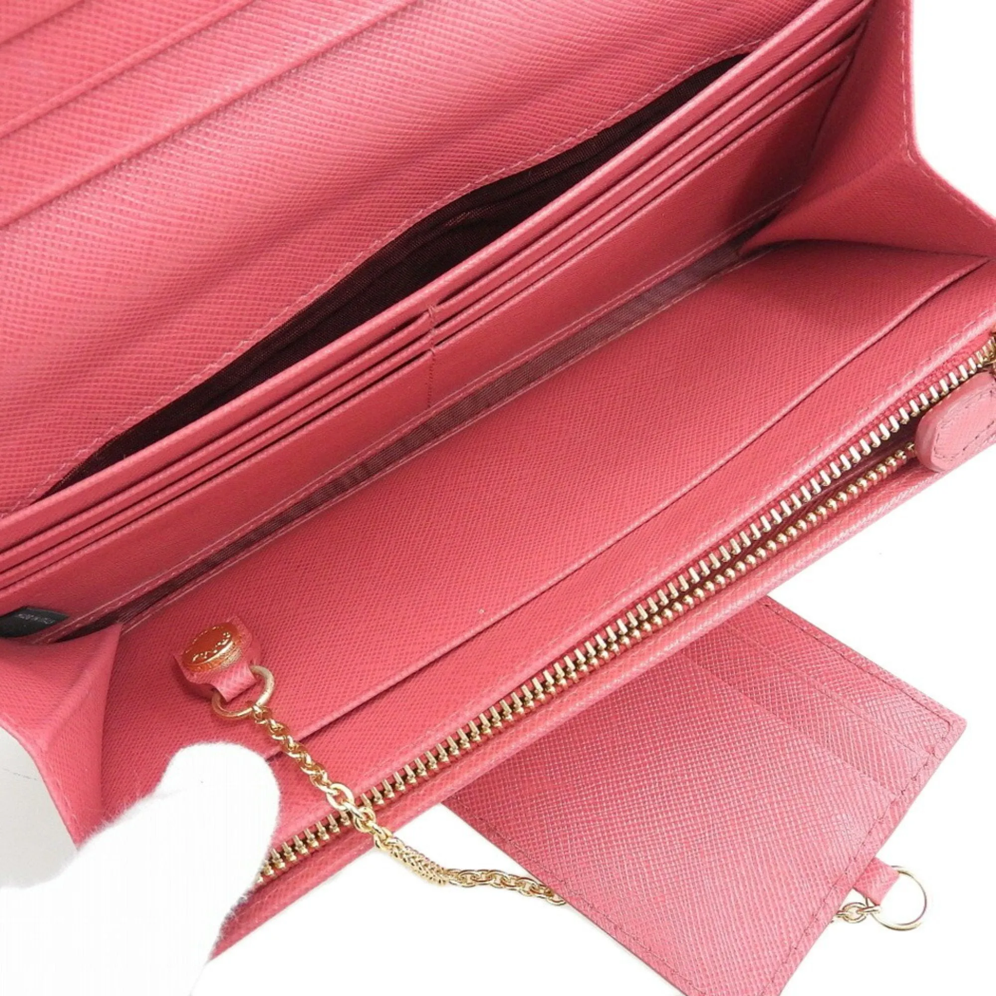 Prada Leather Long Wallet (Bi-Fold) (Pre-Owned)
