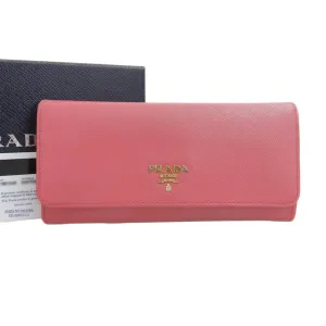 Prada Leather Long Wallet (Bi-Fold) (Pre-Owned)