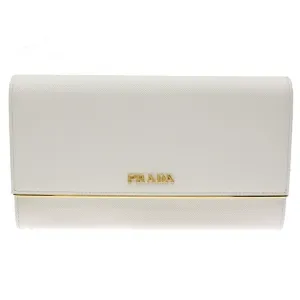 Prada Leather Long Wallet (Bi-Fold) (Pre-Owned)