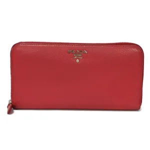 Prada Leather Long Wallet (Bi-Fold) (Pre-Owned)