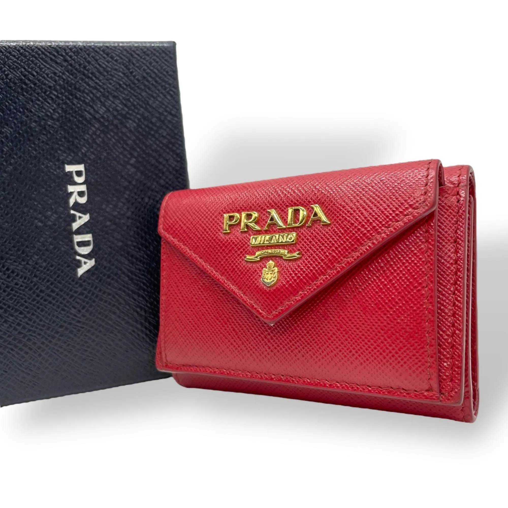 Prada Leather Wallet (Tri-Fold) (Pre-Owned)