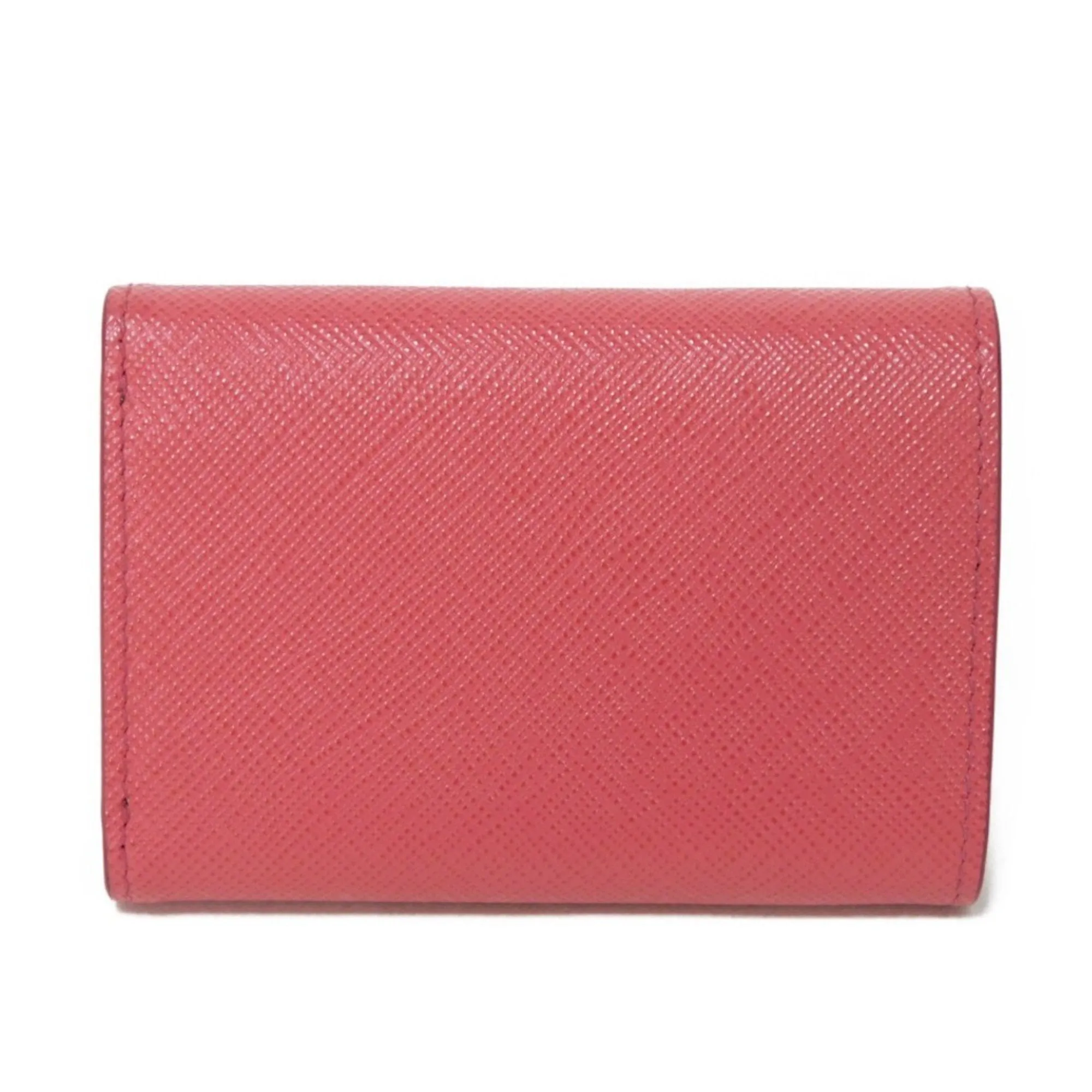 Prada Peonia pink Leather Wallet (Tri-Fold) (Pre-Owned)