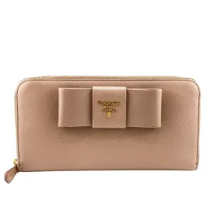 Prada Saffiano Leather Long Wallet (Bi-Fold) (Pre-Owned)