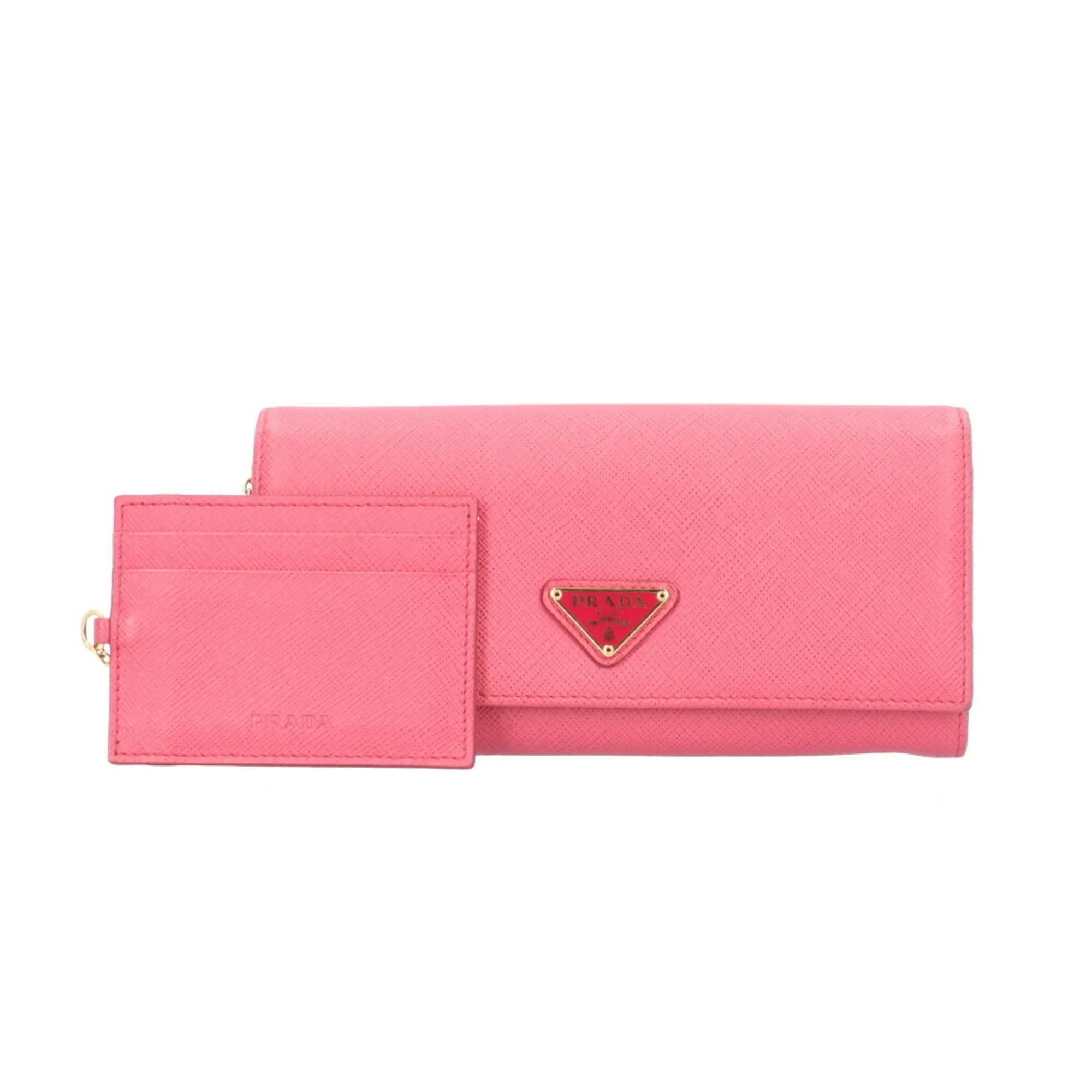 Prada Saffiano Leather Long Wallet (Bi-Fold) (Pre-Owned)