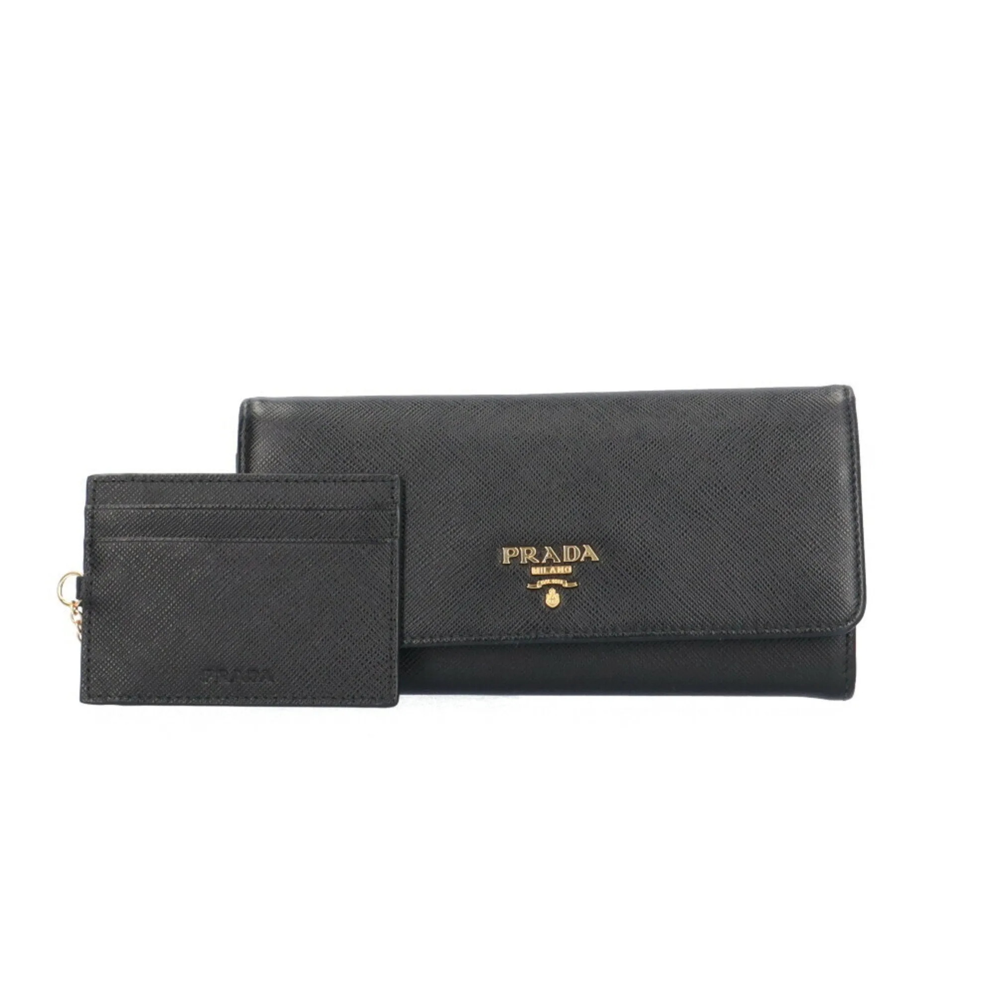 Prada Saffiano Leather Long Wallet (Bi-Fold) (Pre-Owned)