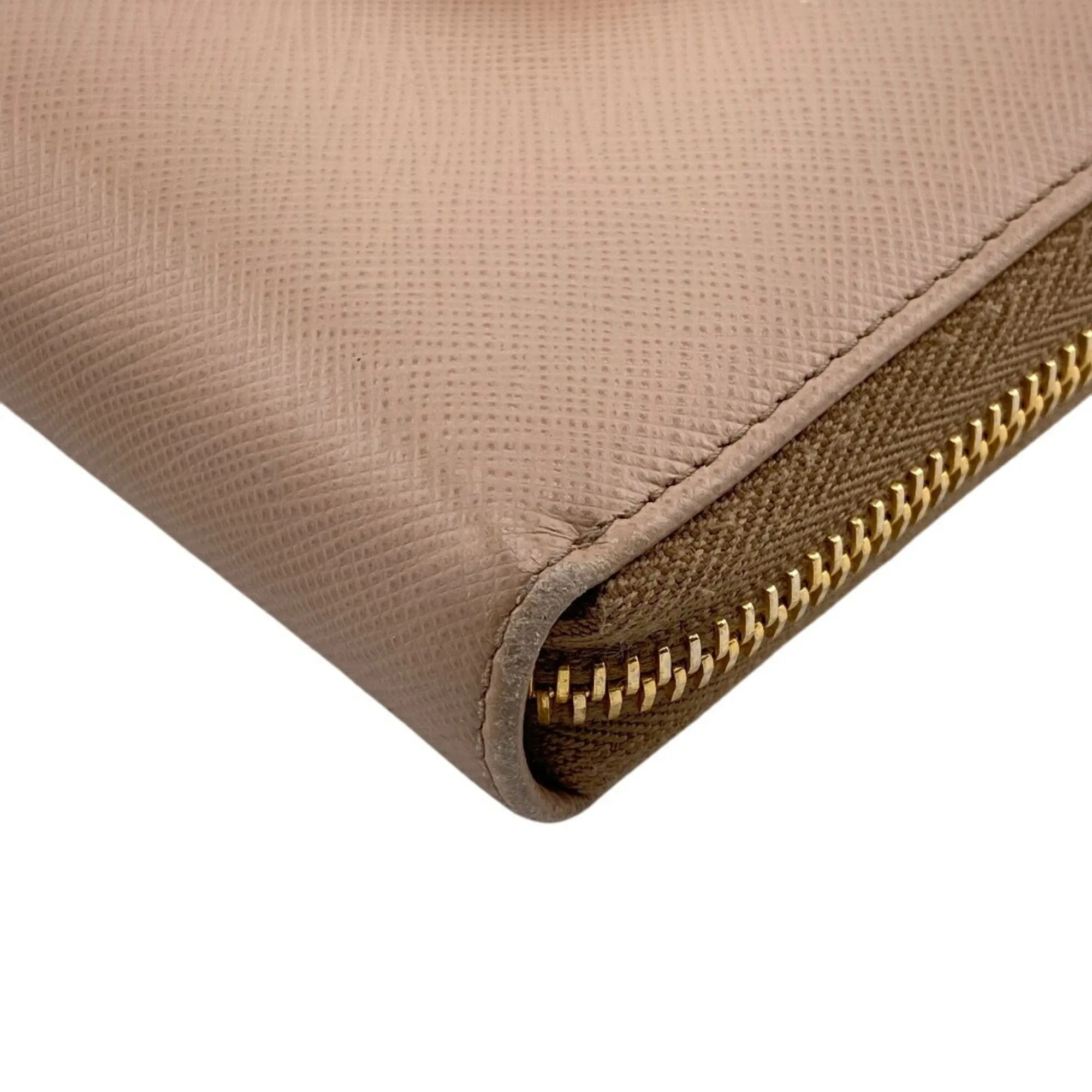 Prada Saffiano Leather Long Wallet (Bi-Fold) (Pre-Owned)