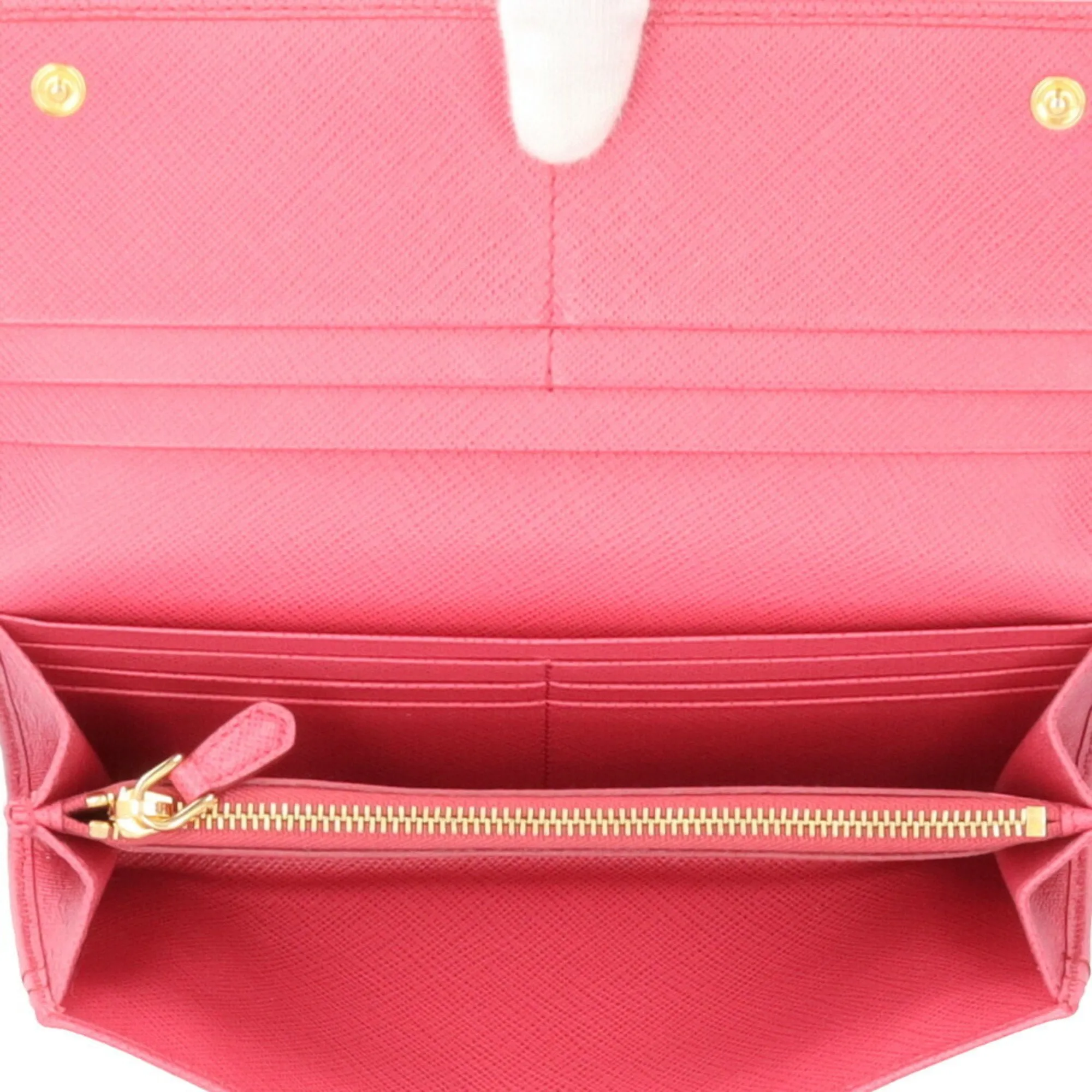Prada Saffiano Leather Long Wallet (Bi-Fold) (Pre-Owned)