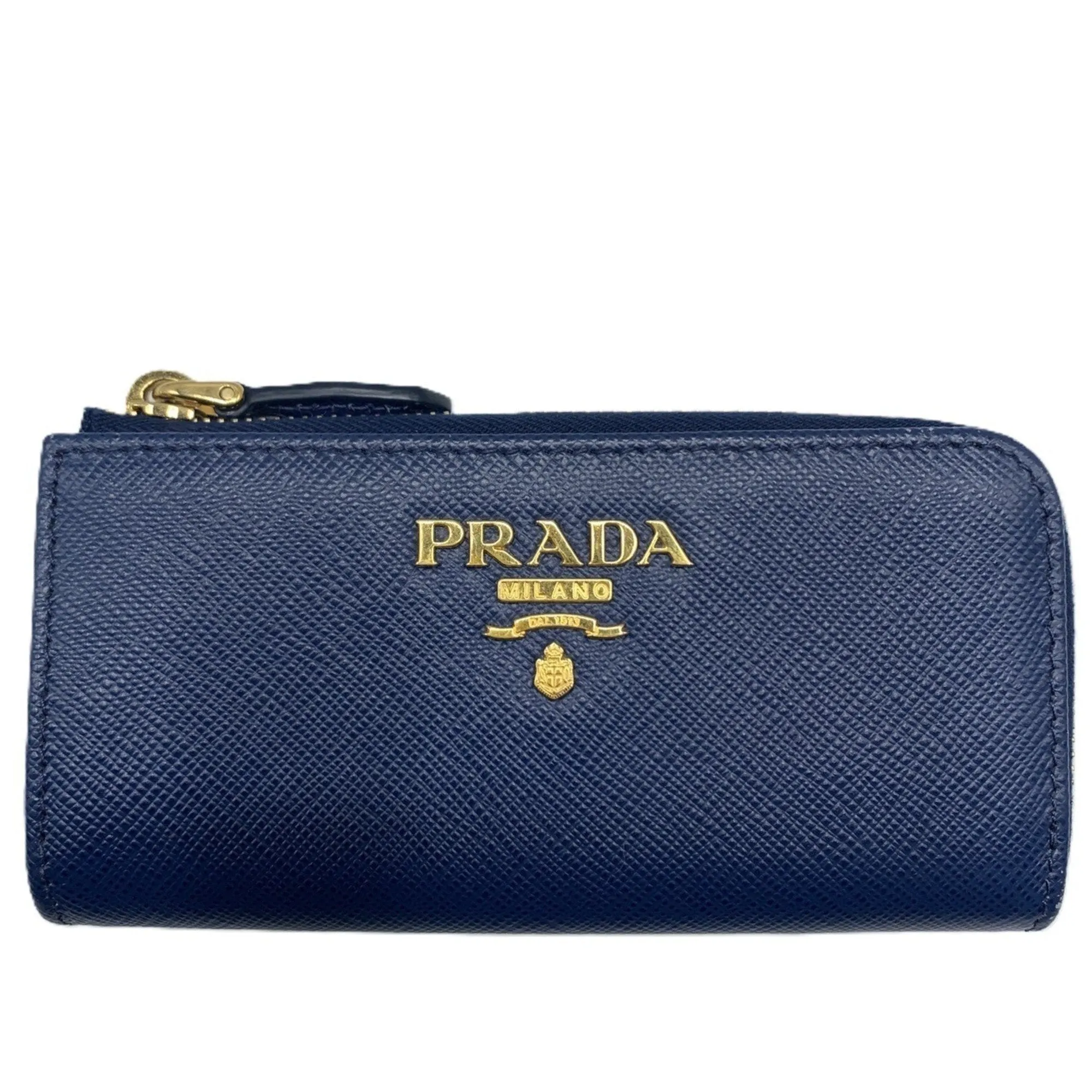 Prada Saffiano Triangle Long Wallet (Bi-Fold) (Pre-Owned)