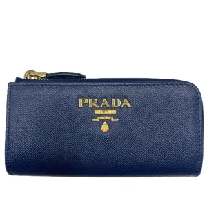 Prada Saffiano Triangle Long Wallet (Bi-Fold) (Pre-Owned)