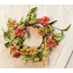 Primitive Burlap Flower Ring Festive Decor online outlet