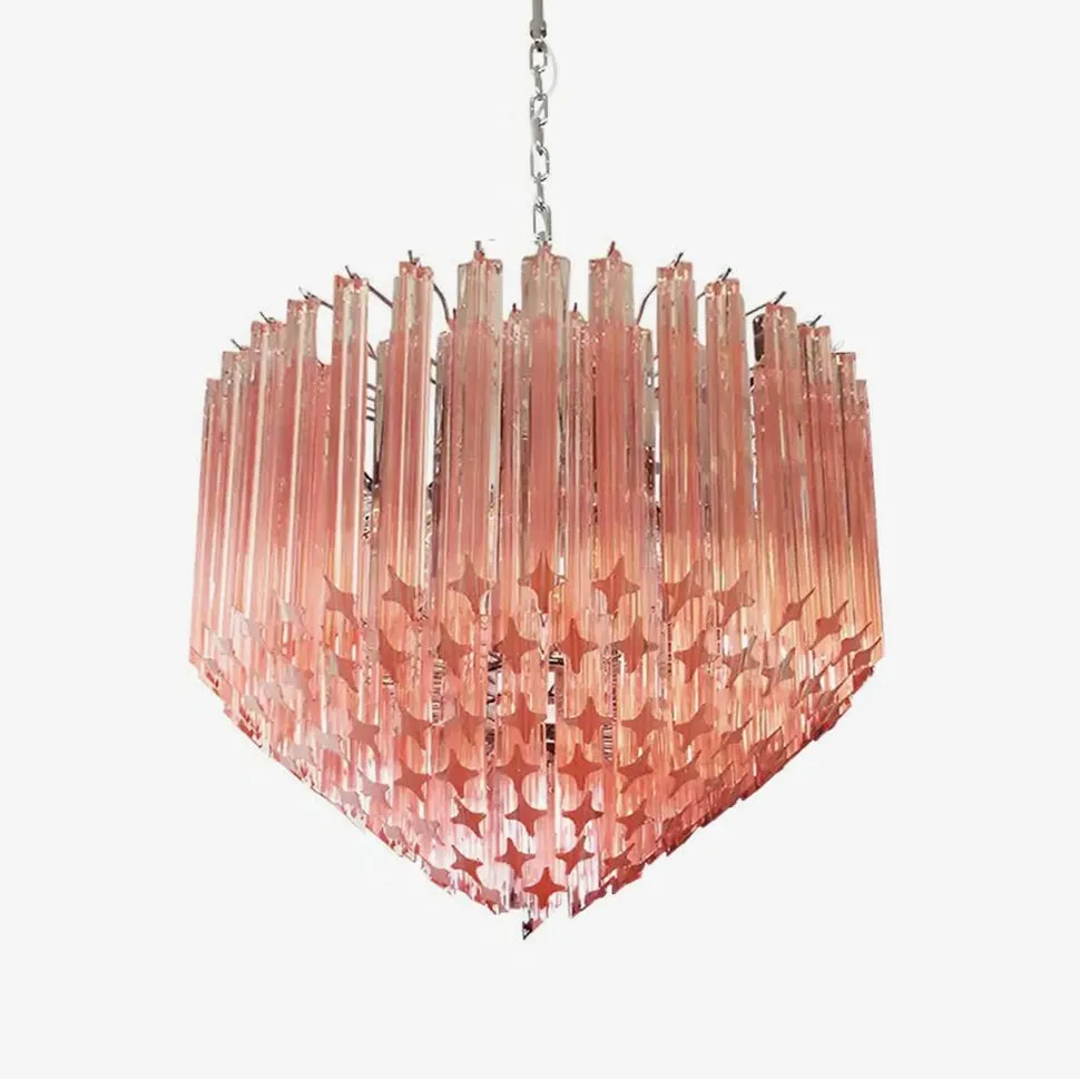 Prism Murano Pink Glass Chandelier Cheap Living Room Lighting sale