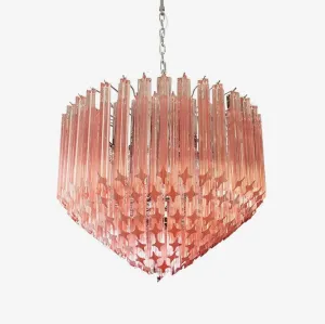 Prism Murano Pink Glass Chandelier Cheap Living Room Lighting sale
