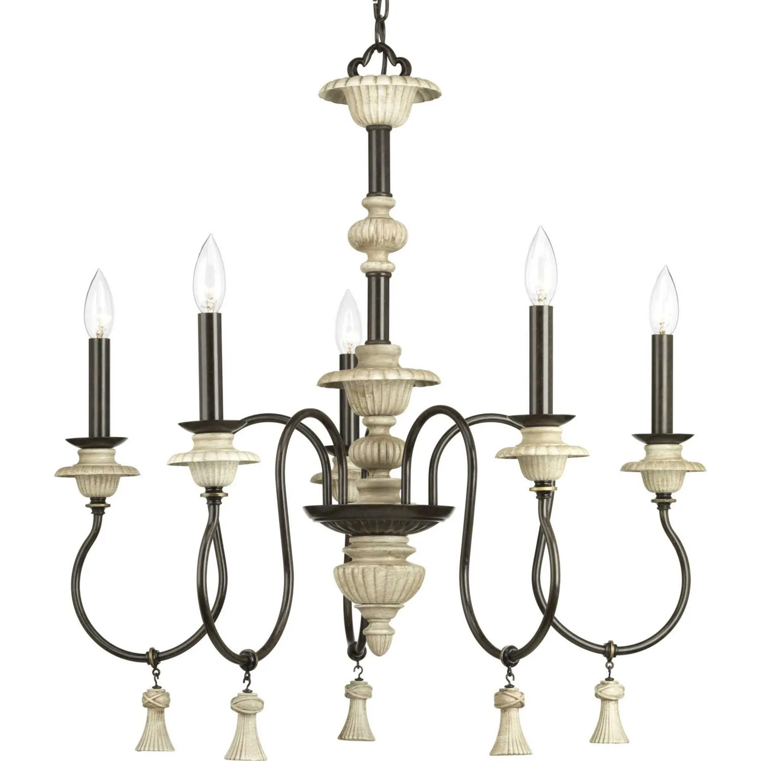 Progress Bergamo P400068-077 Chandelier Light - Forged Bronze Chandeliers Lighting best seller