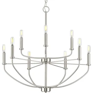 Progress Leyden P400228-009 Chandelier Light - Brushed Nickel Chandeliers Lighting new arrival