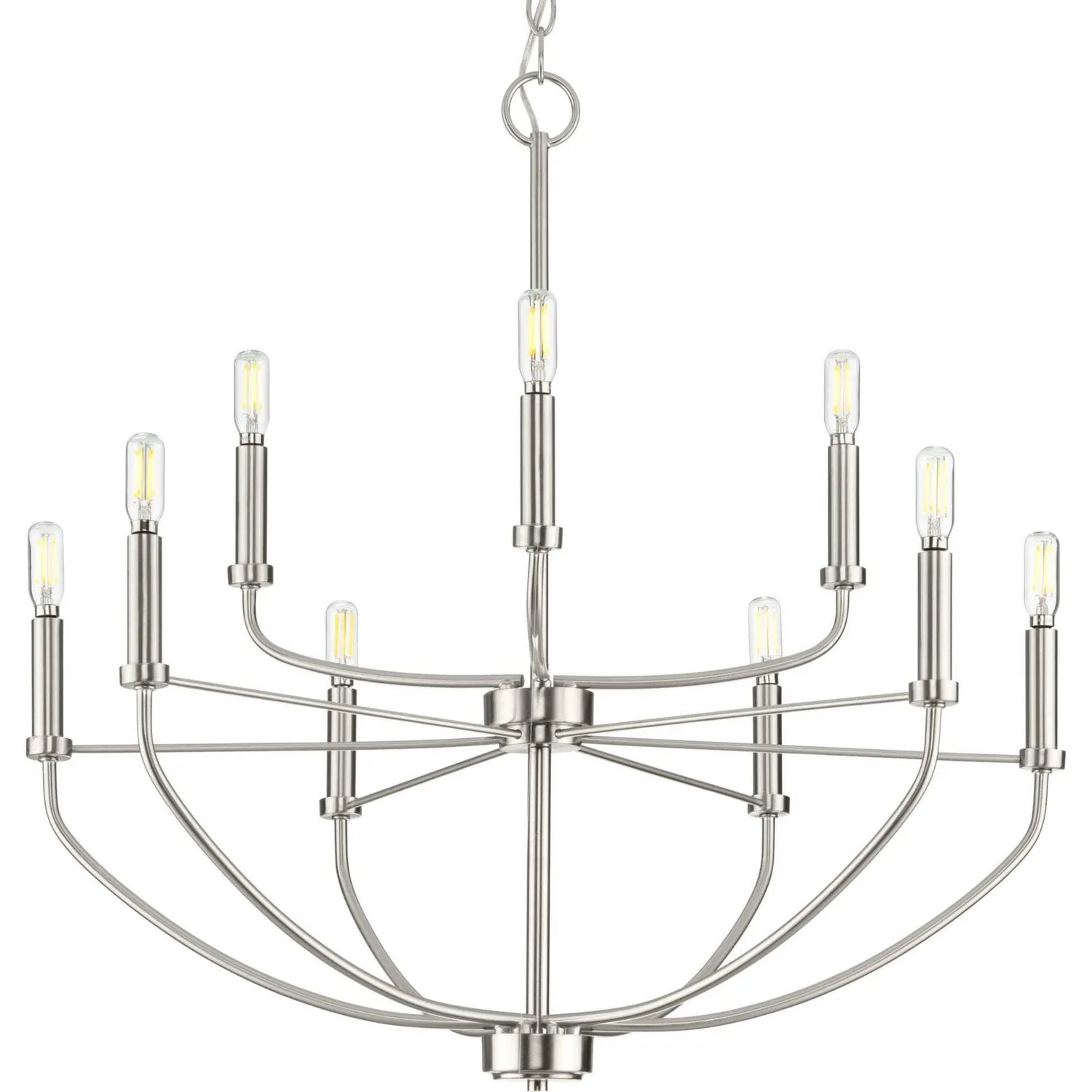 Progress Leyden P400228-009 Chandelier Light - Brushed Nickel Chandeliers Lighting new arrival