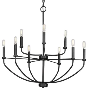 Progress Leyden P400228-031 Chandelier Light - Matte Black Chandeliers Lighting new arrival