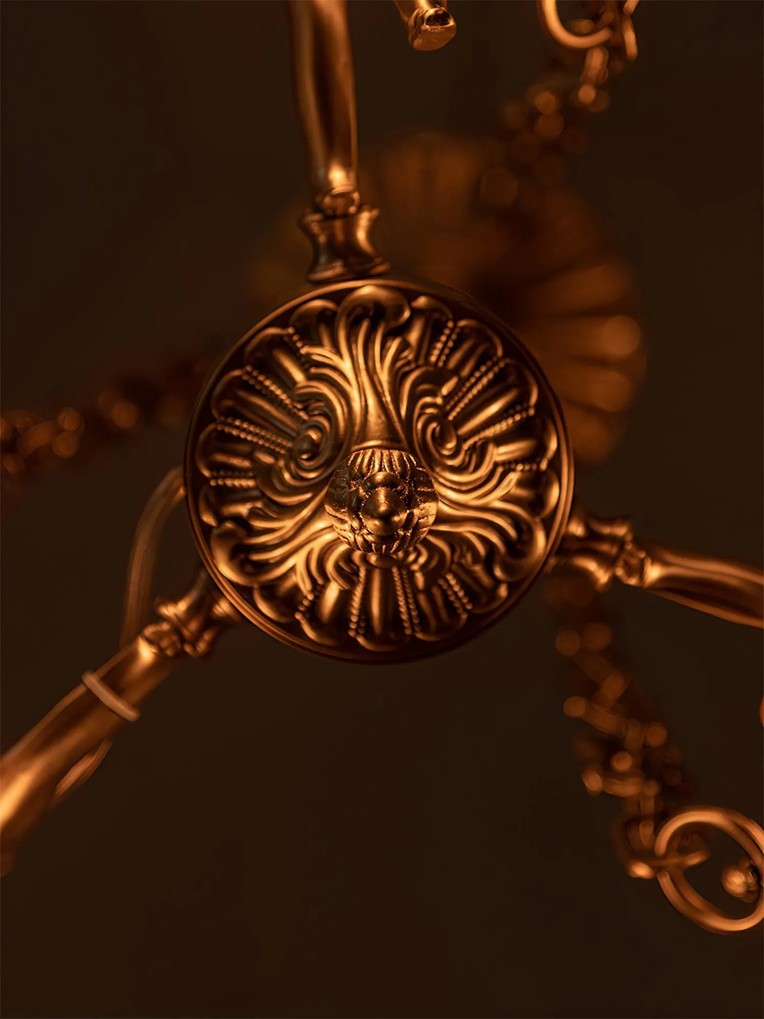 Putti Statuettes Brass Suspension