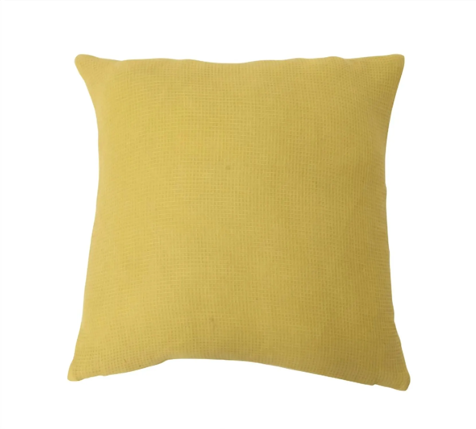 Quilted Fern Frond Pillow In Yellow