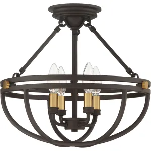 Quoizel Four Light Semi-Flush Mount Flush Mount Lights outlet