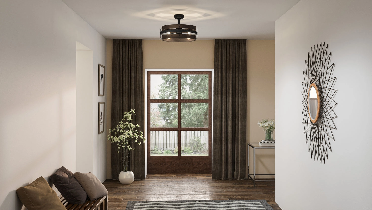 Quoizel Fandelier Four Light Fandelier Matte Black Fandeliers at discount prices